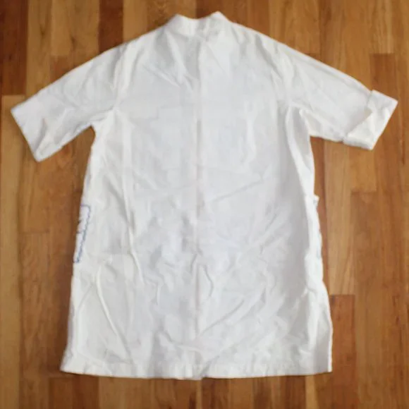 Vintage Handmade Mexican Embroidered Button Up Tunic Shirt Unisex S/M